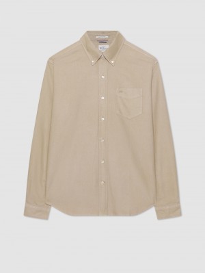 Ben Sherman Beatnik Oxford Garment Dye Skjorte Grå | UNERB0361