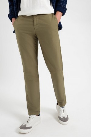 Ben Sherman Beatnik Oxford Slim Taper Garment Dye Chino Bukser Lyseolivengrøn | NMYLW8152