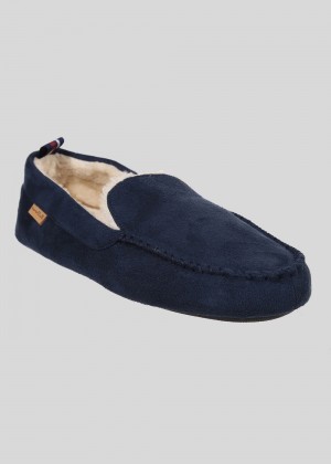 Ben Sherman Casa Cartegena Moccasin Slipper Mørkeblå | OPTFI4381