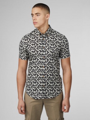 Ben Sherman Linear Skjorte Sort | DPBYX0374