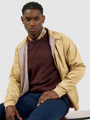 Ben Sherman Signature Harrington Jakker Brune | WQRBE4736