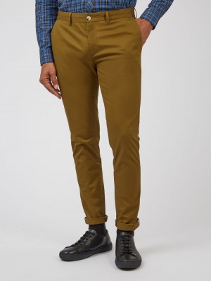 Ben Sherman Signature Skinny Stretch Chino Bukser Brune | WYUAN7924