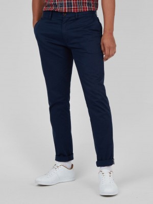 Ben Sherman Signature Skinny Stretch Chino Bukser Mørkeblå | QXGLH3781