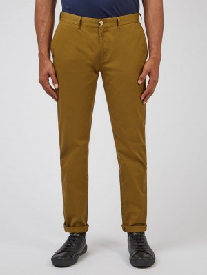 Ben Sherman Signature Slim Stretch Chino Bukser Brune | DHNEV2539