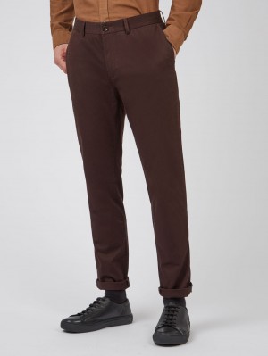 Ben Sherman Signature Slim Stretch Chino Bukser Rød | FZLAX7506