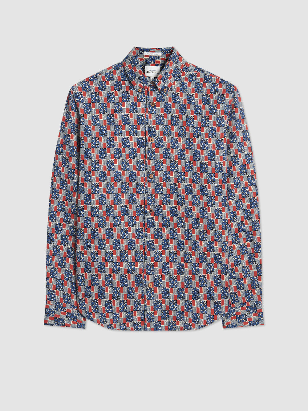 Ben Sherman 1950s Checkerboard Skjorte Indigo | IEXMO0819