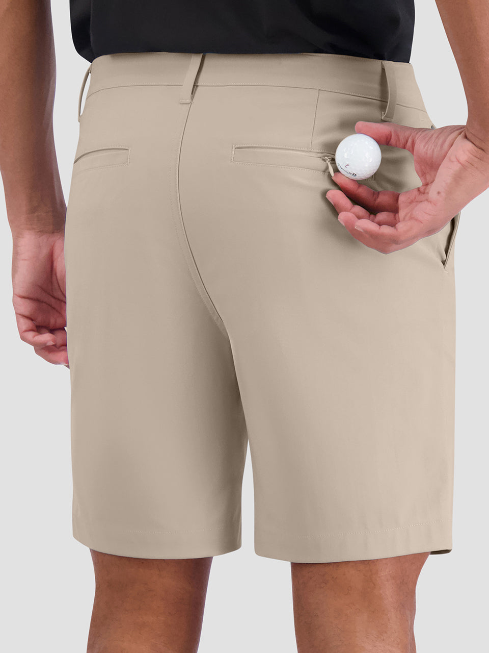 Ben Sherman 4Way Stretch Tech Shorts Khaki | MDJAK4309