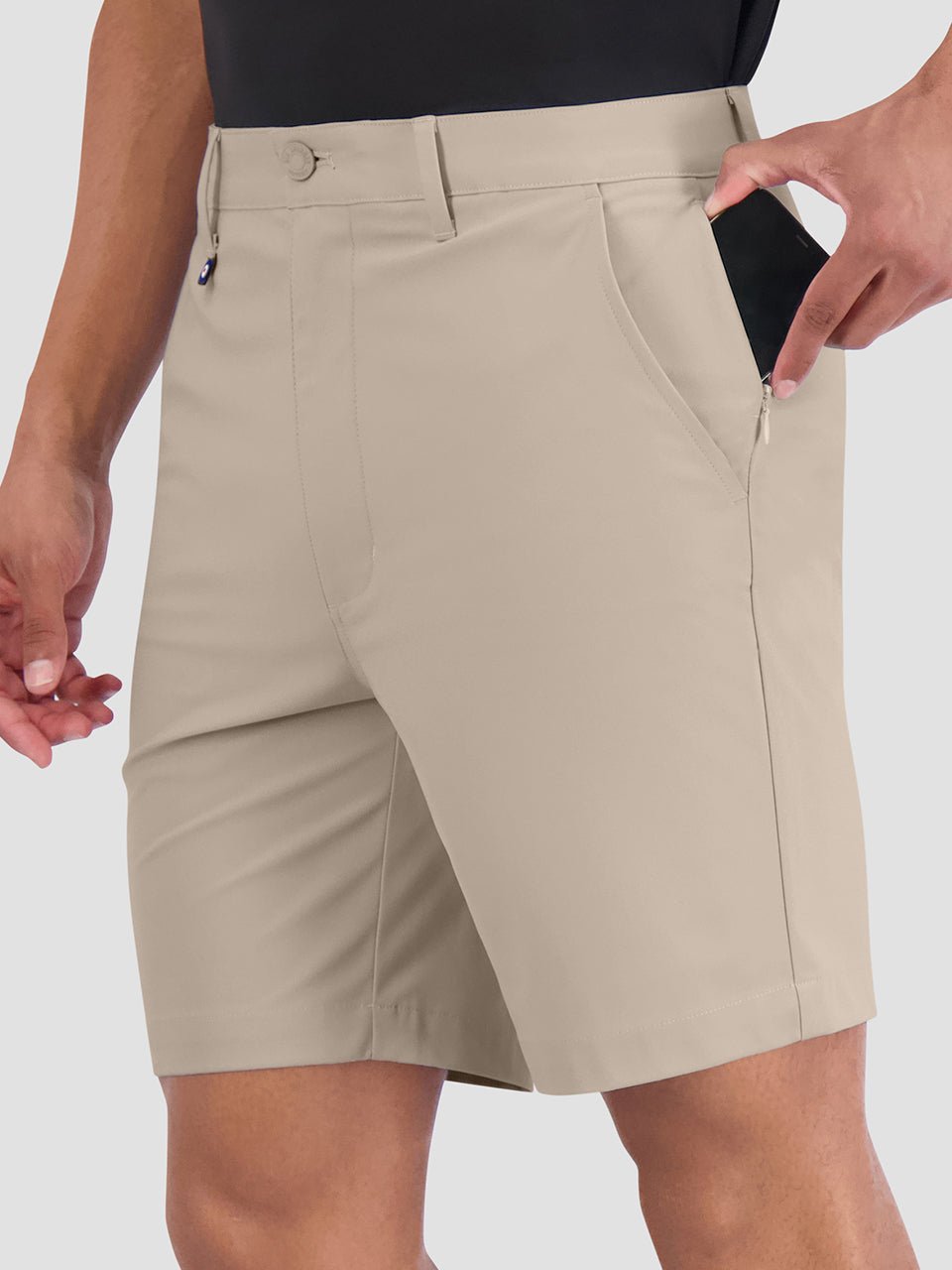 Ben Sherman 4Way Stretch Tech Shorts Khaki | MDJAK4309