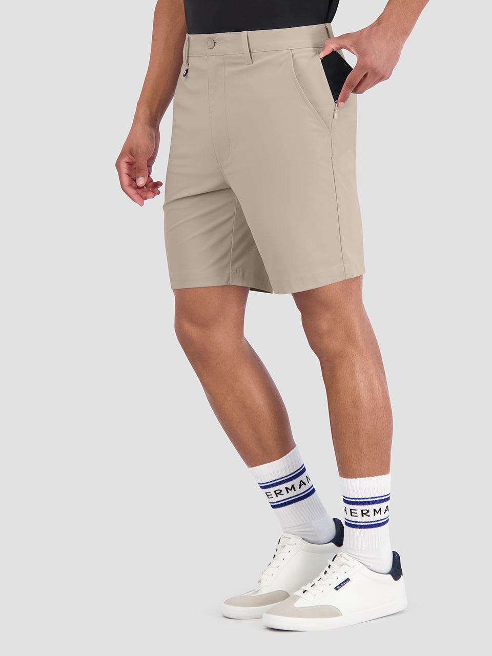 Ben Sherman 4Way Stretch Tech Shorts Khaki | MDJAK4309