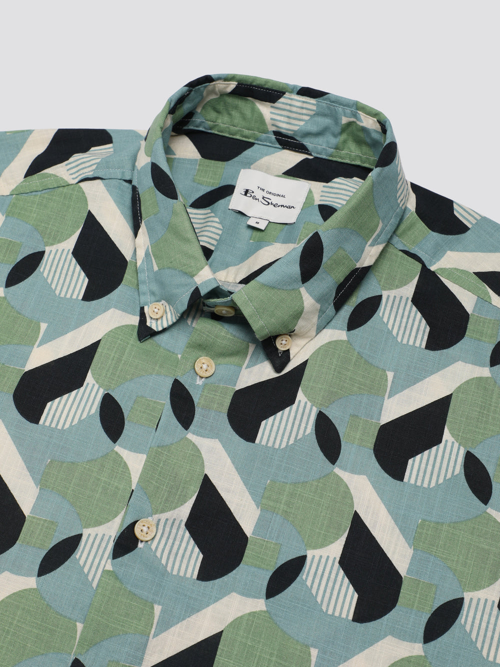 Ben Sherman Art Deco Skjorte Grøn | BNQIC8214