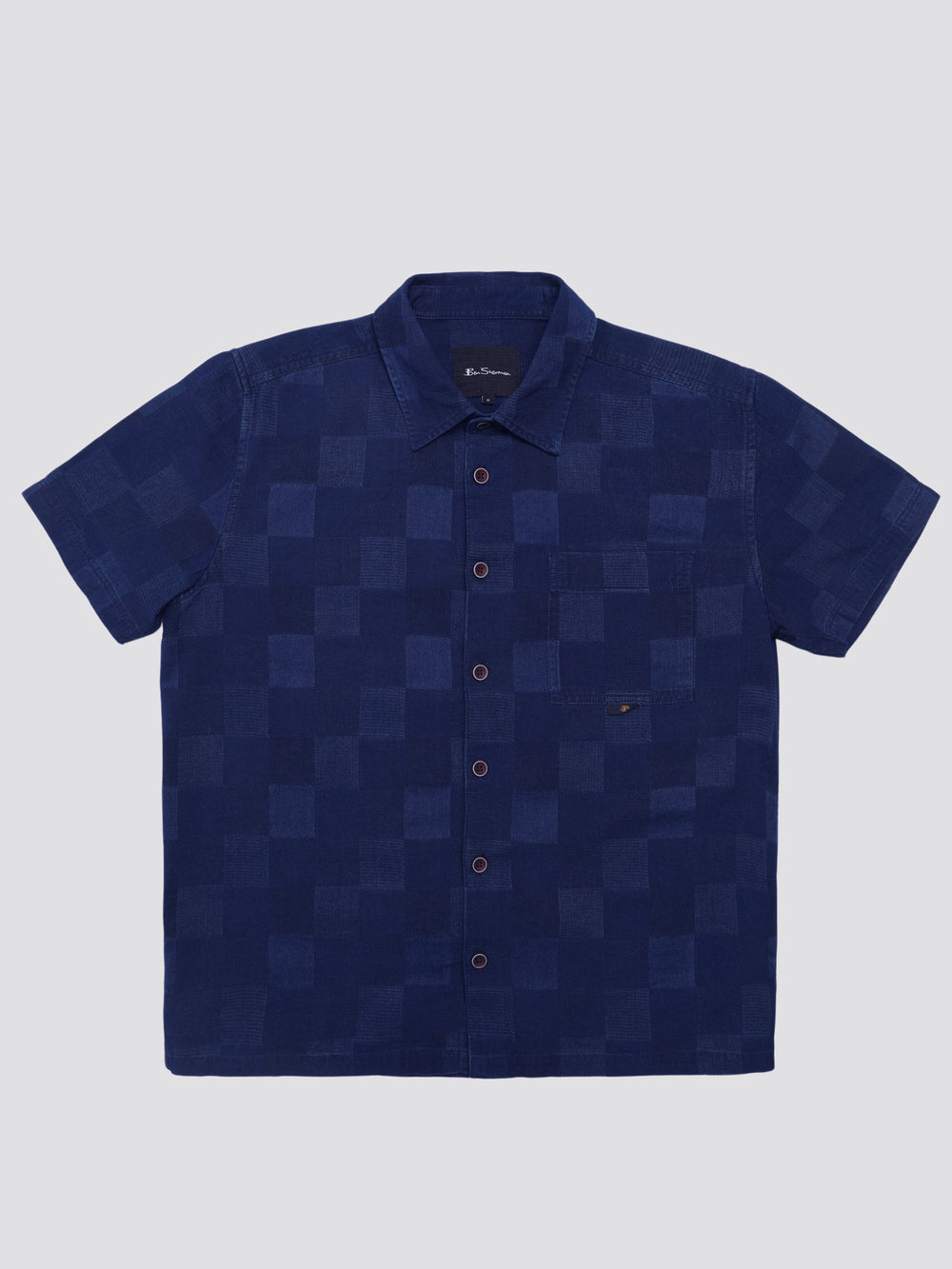 Ben Sherman B by Ben Sherman Indigo Check Skjorte Mørkeblå | RFUEO5271