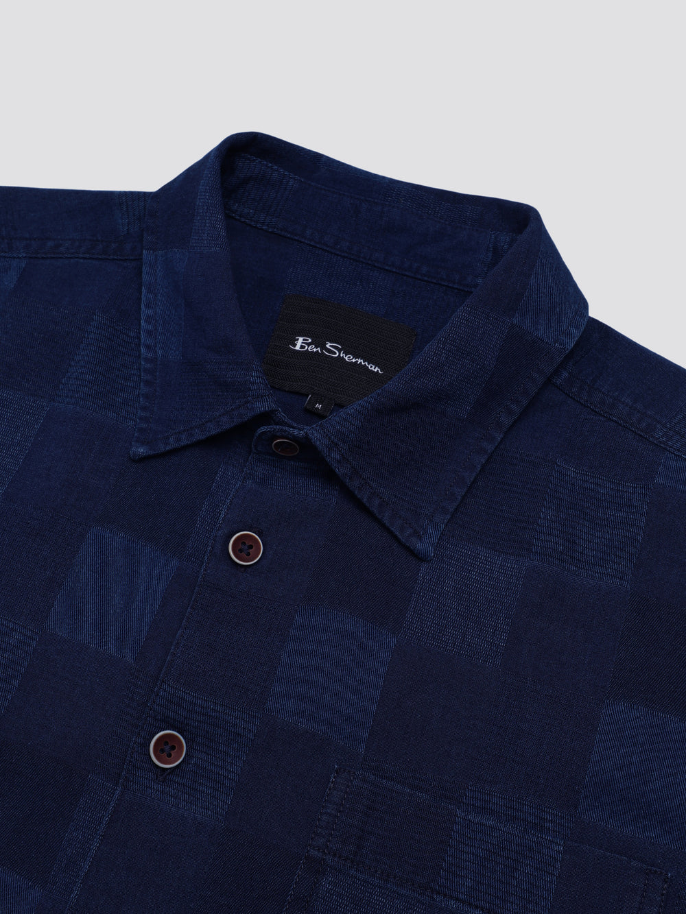 Ben Sherman B by Ben Sherman Indigo Check Skjorte Mørkeblå | RFUEO5271