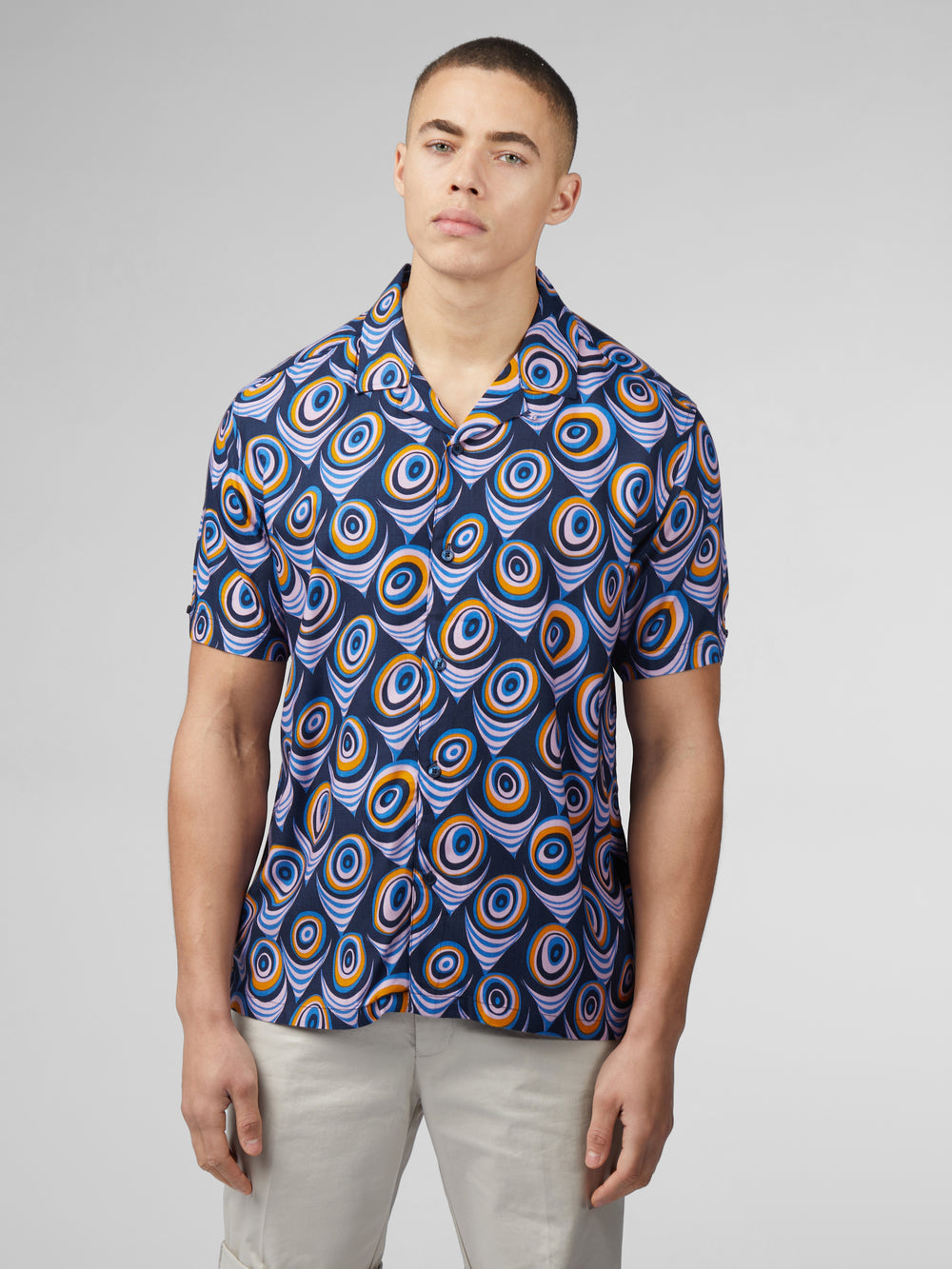 Ben Sherman B by Ben Sherman Psychedelic Print Skjorte Lilla | ZFOSD2963