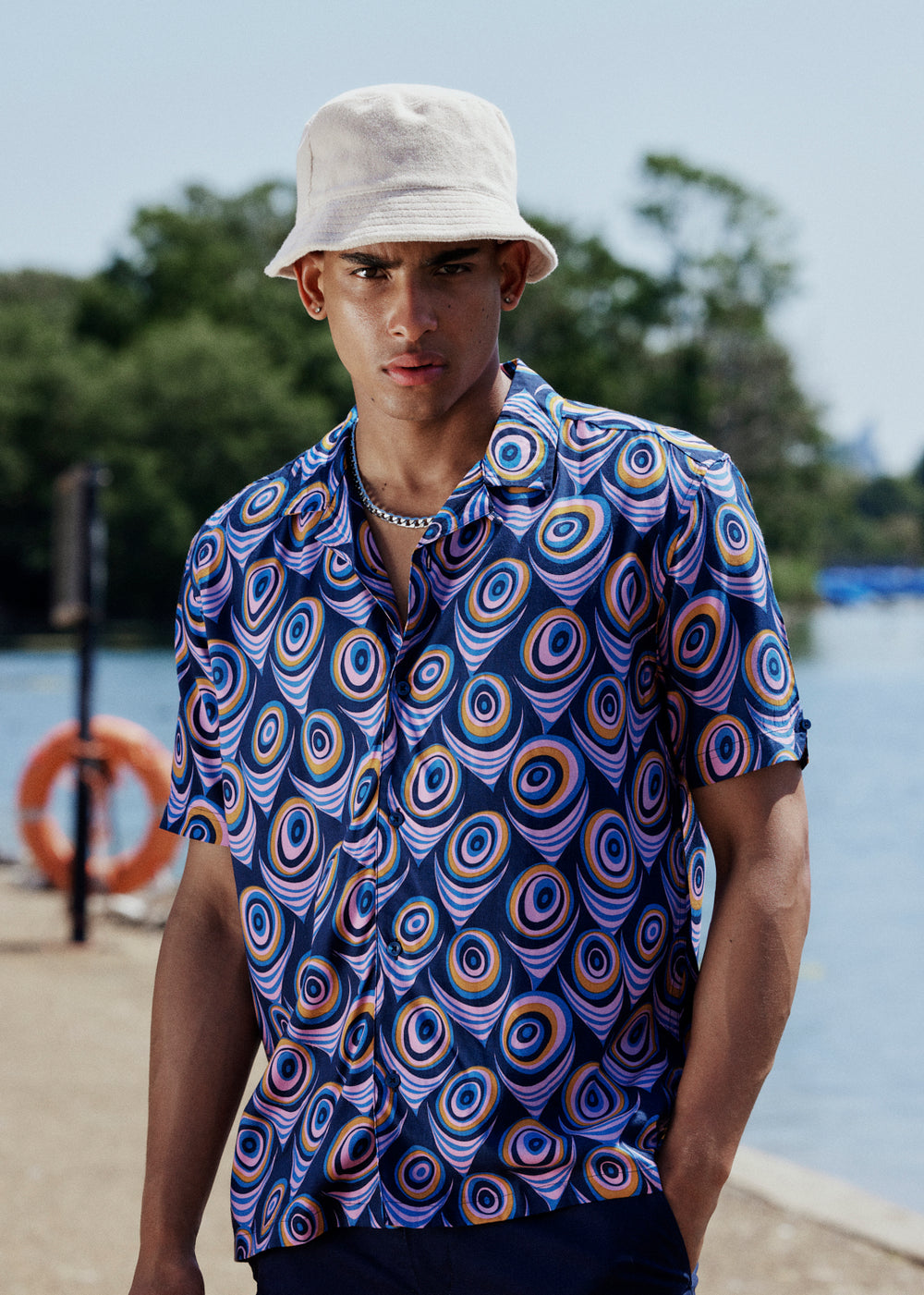 Ben Sherman B by Ben Sherman Psychedelic Print Skjorte Lilla | ZFOSD2963