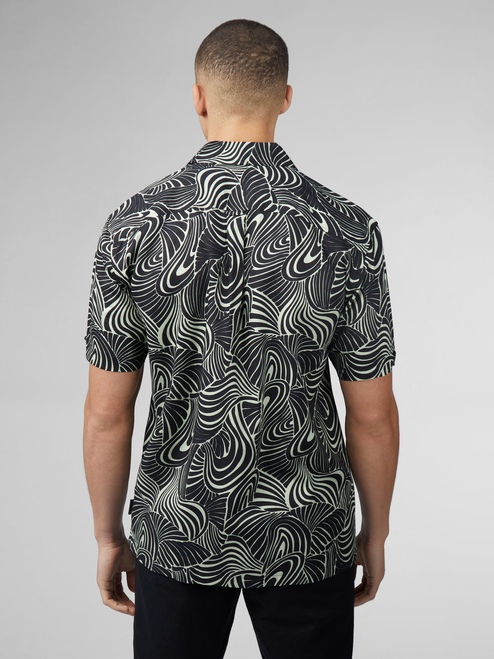 Ben Sherman B by Ben Sherman Psychedelic Swirl Print Skjorte Mintgrønne | BSPEL7258