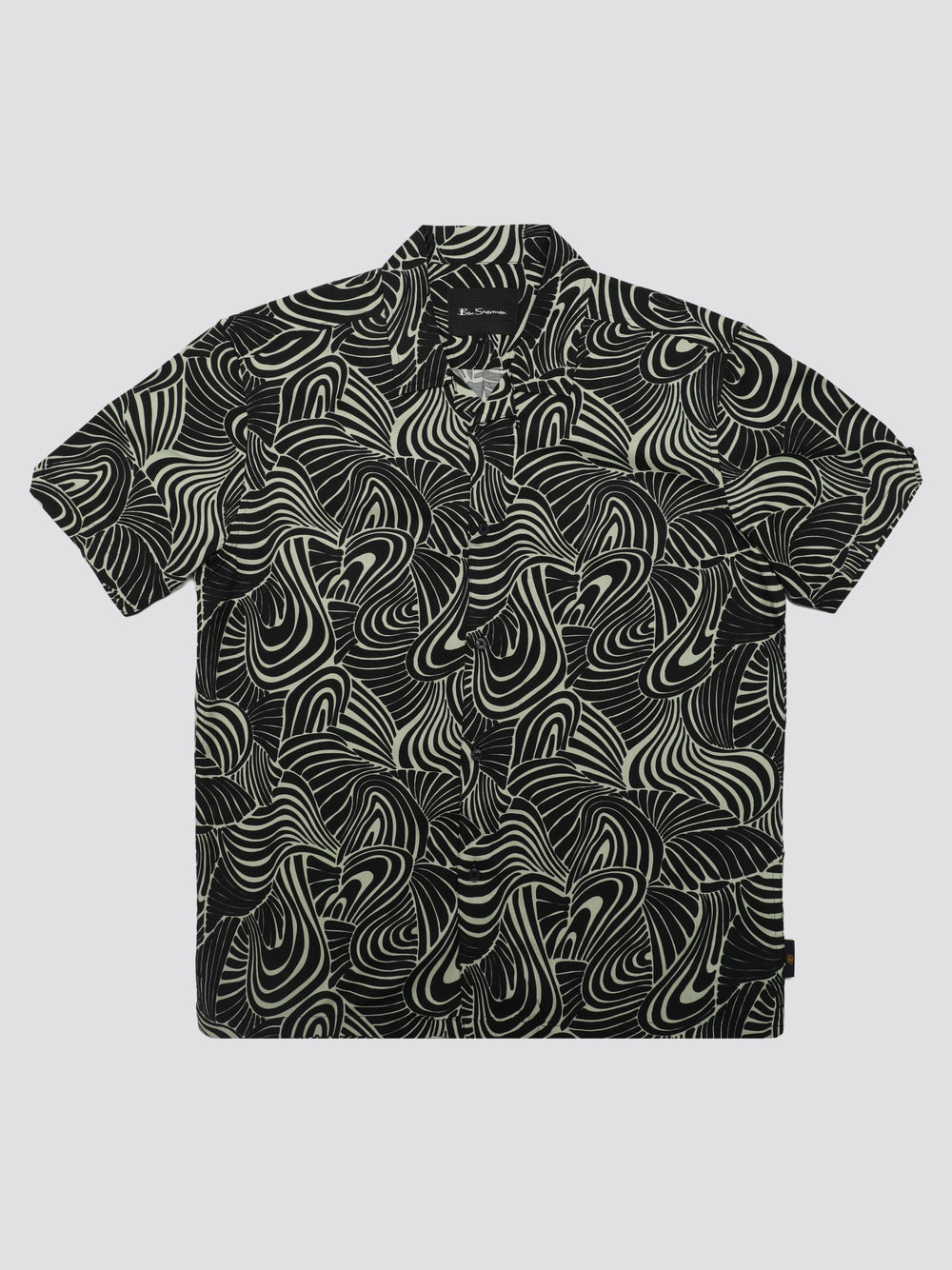 Ben Sherman B by Ben Sherman Psychedelic Swirl Print Skjorte Mintgrønne | BSPEL7258