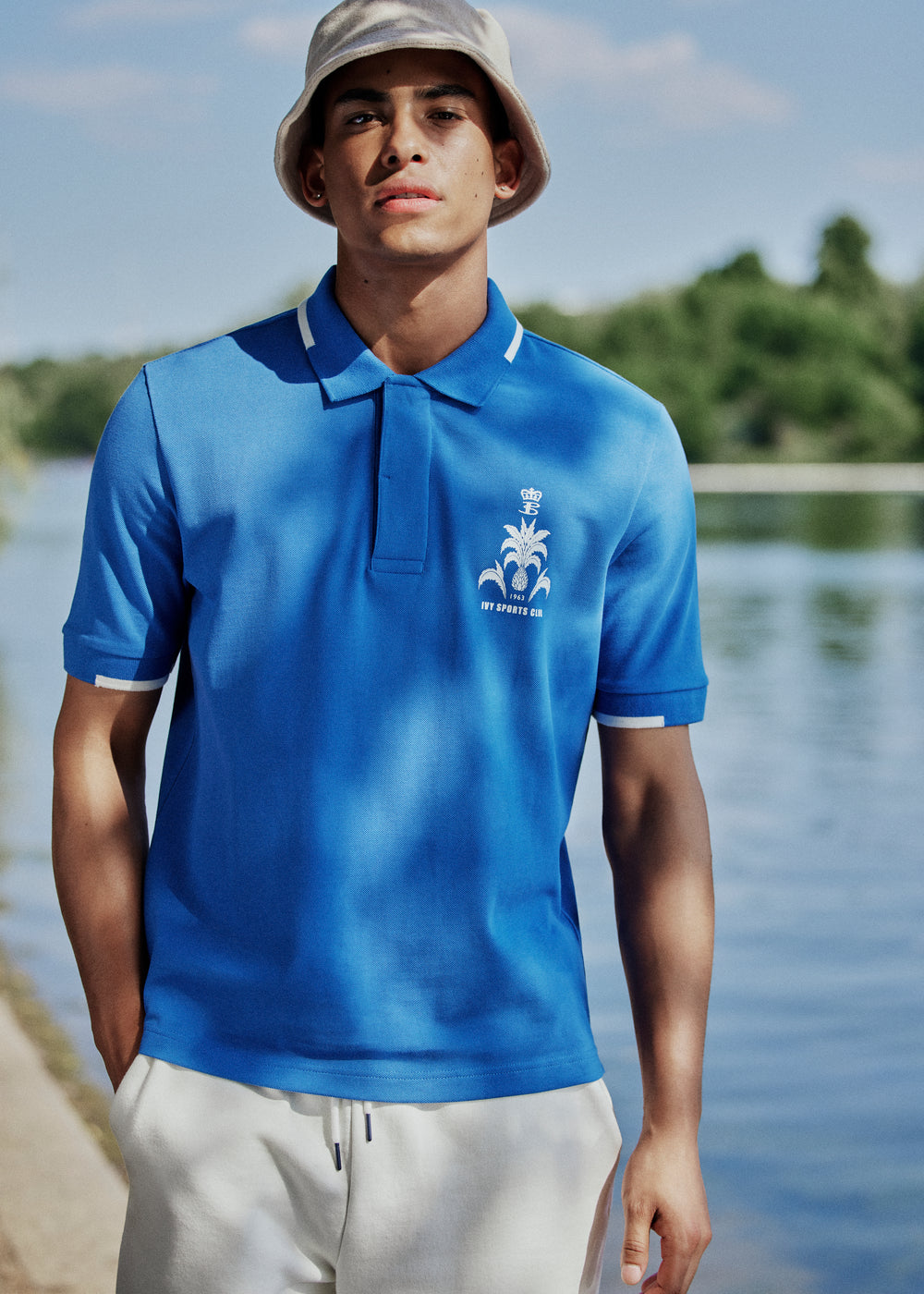 Ben Sherman B by Ben Sherman Sports Club Embroidered Poloshirt Blå | HPCTO1873