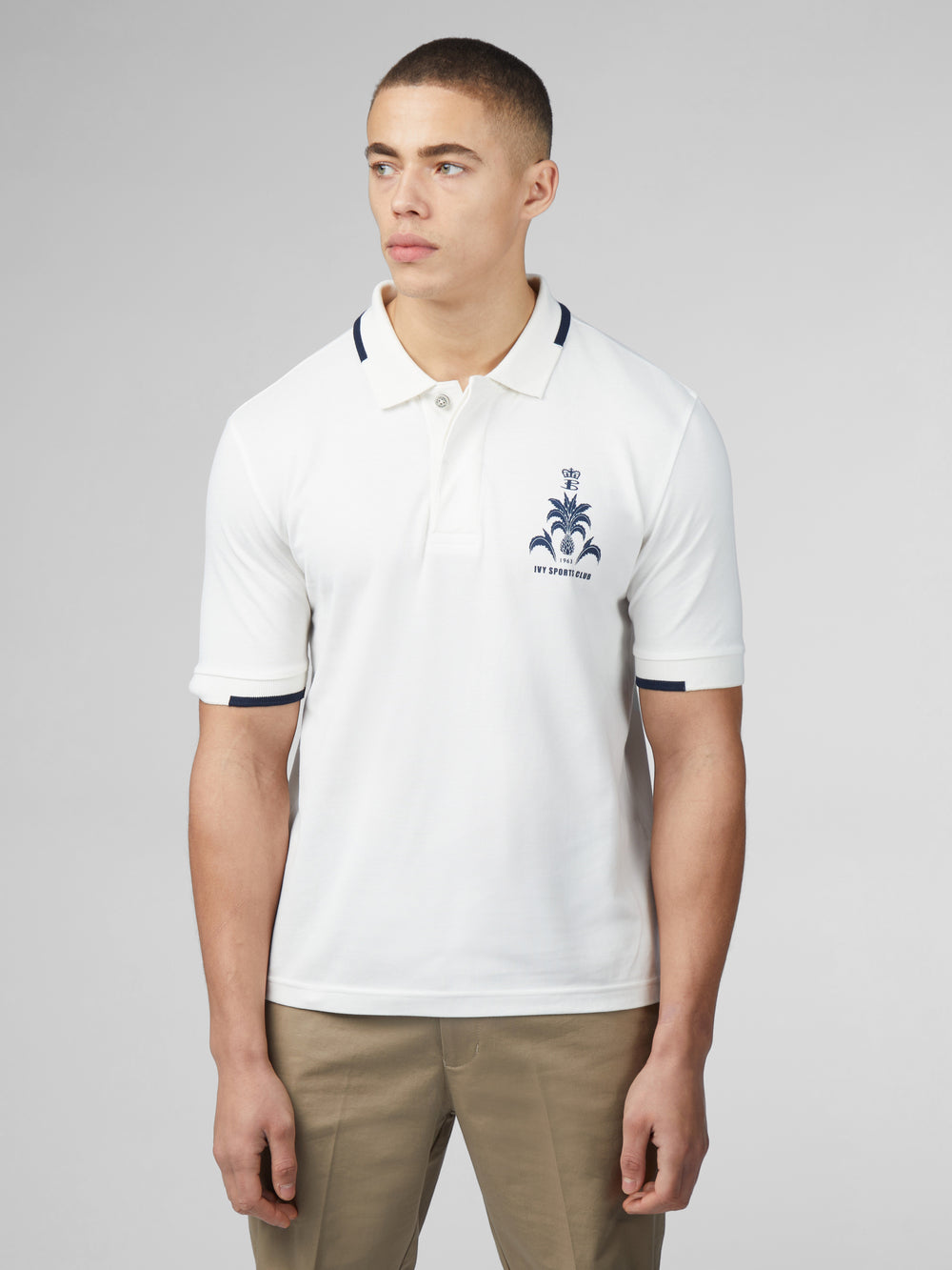 Ben Sherman B by Ben Sherman Sports Club Embroidered Poloshirt Hvide | NIWOC1529