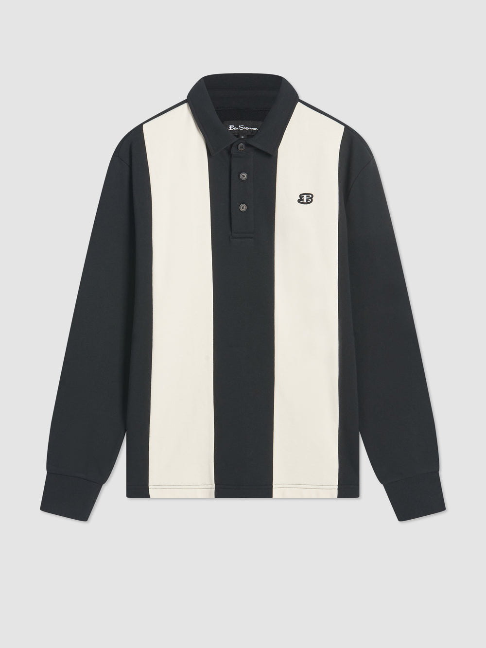 Ben Sherman B by Ben Sherman Stripe Rugby Poloshirt Sort | PUEVS4823