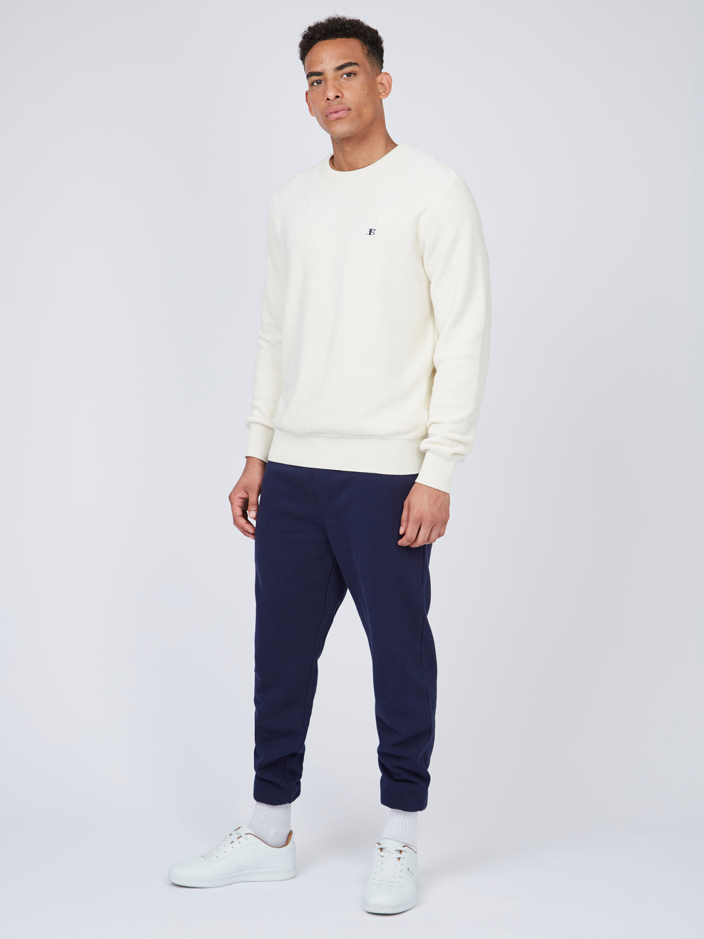 Ben Sherman B by Ben Sherman Textured Strikkevarer Hvide | CSARI1639