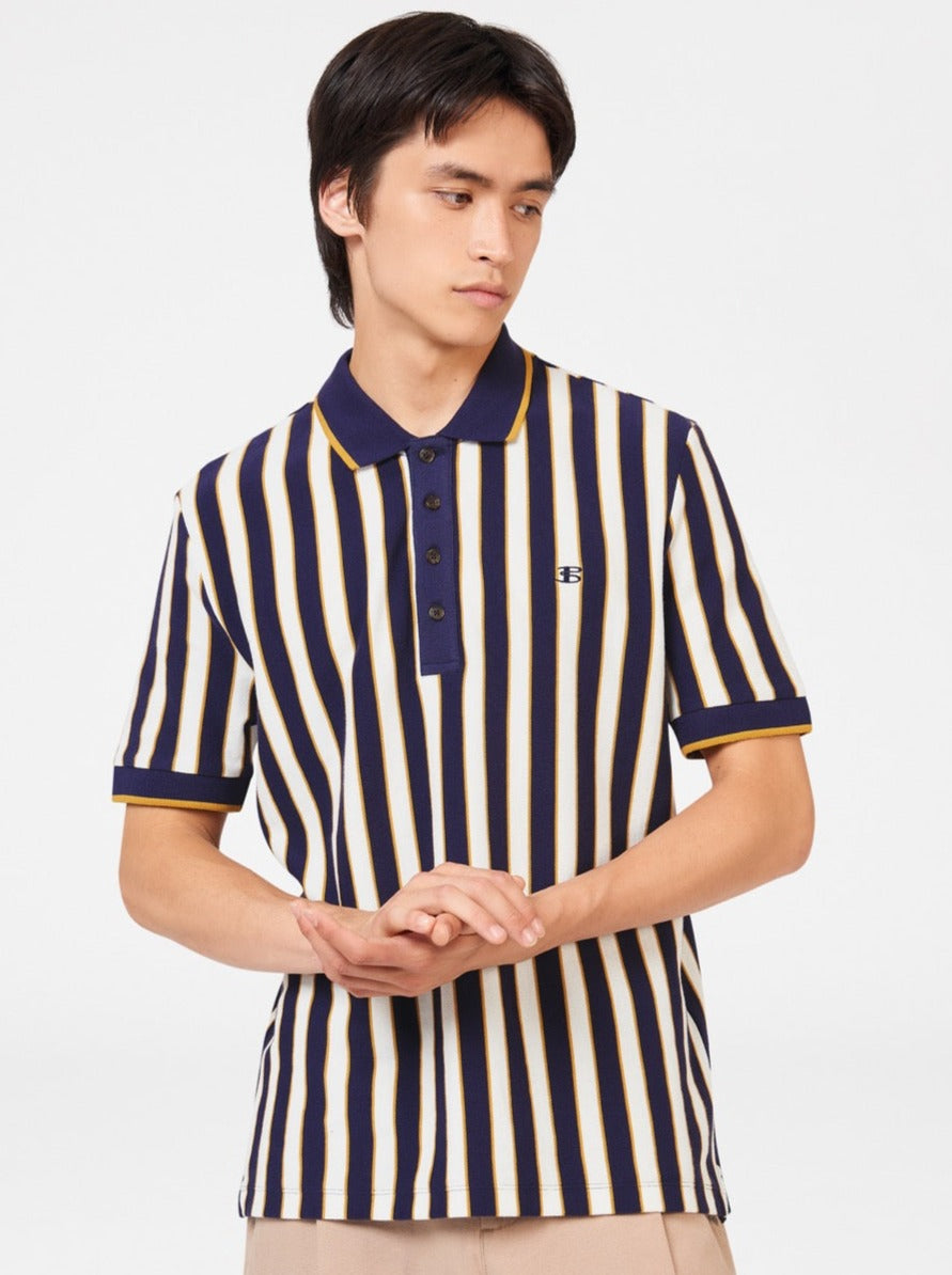 Ben Sherman B by Ben Sherman Vertical Stripe Poloshirt Lilla | JPIBX9584