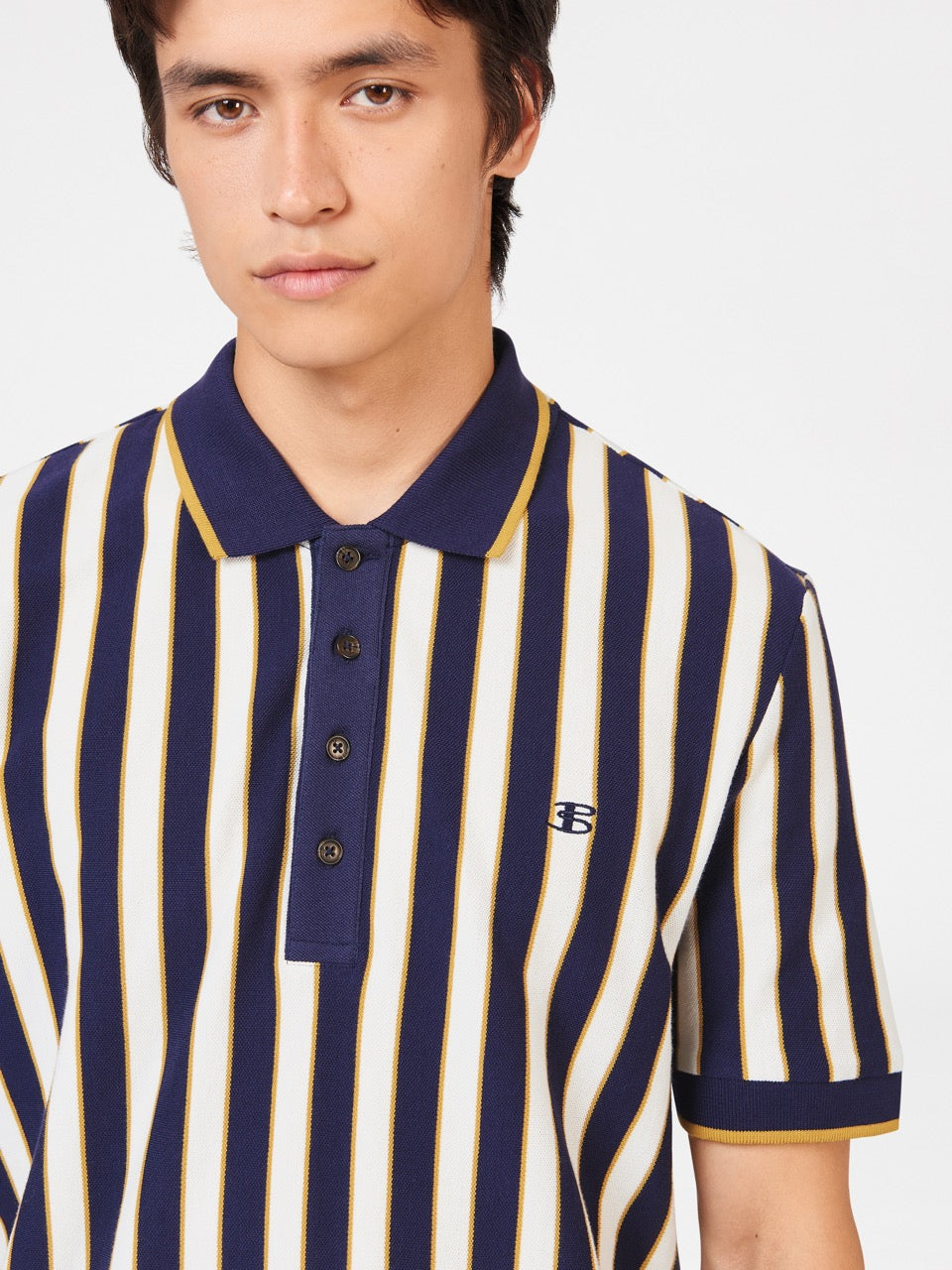 Ben Sherman B by Ben Sherman Vertical Stripe Poloshirt Lilla | JPIBX9584