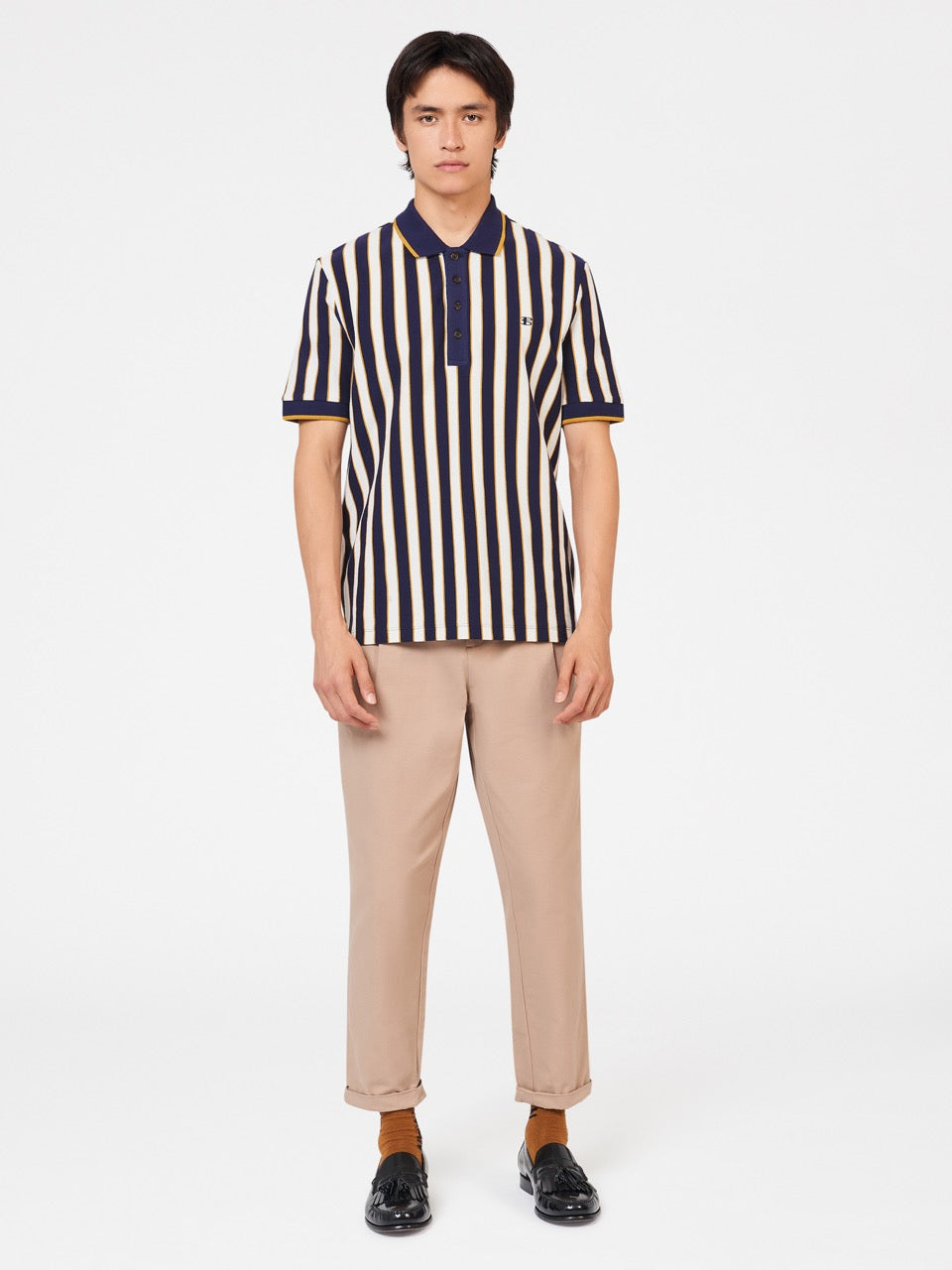 Ben Sherman B by Ben Sherman Vertical Stripe Poloshirt Lilla | JPIBX9584