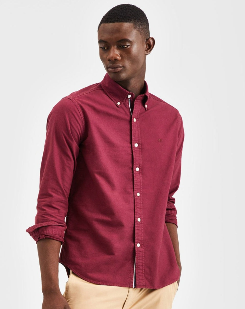 Ben Sherman Beatnik Oxford Garment Dye Skjorte Bordeaux | MELHY1974