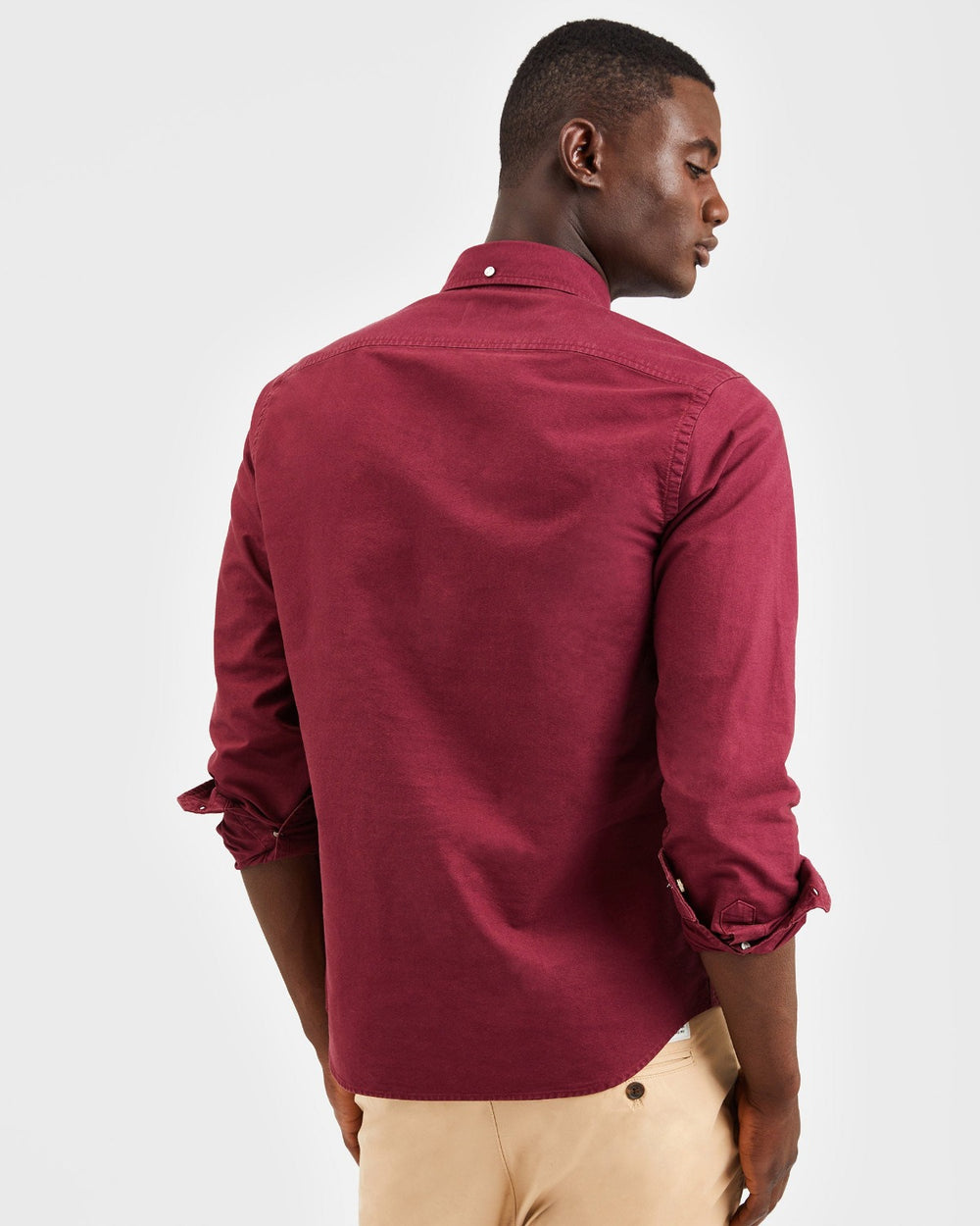 Ben Sherman Beatnik Oxford Garment Dye Skjorte Bordeaux | MELHY1974