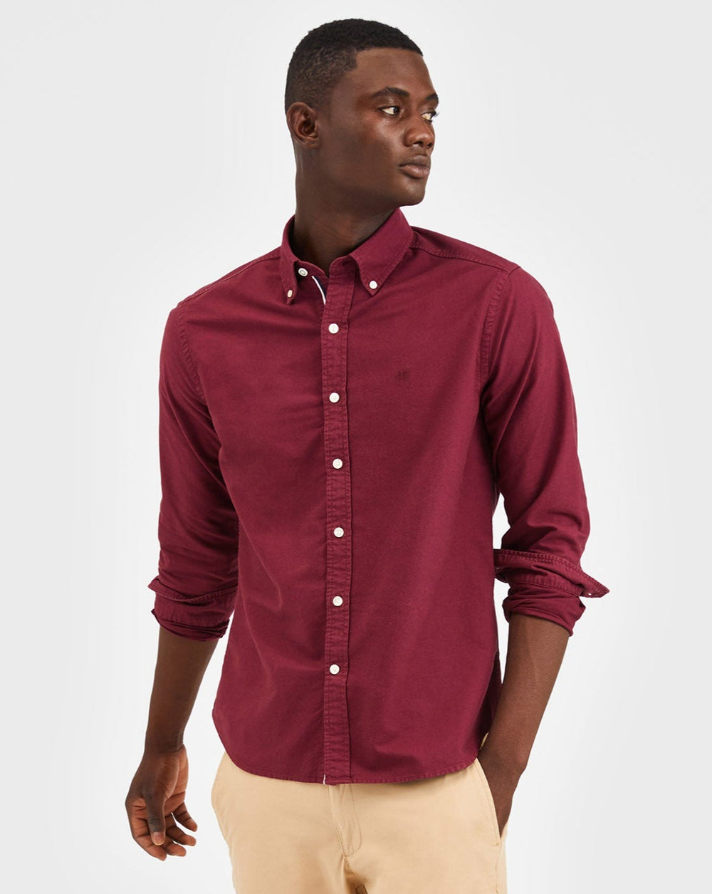 Ben Sherman Beatnik Oxford Garment Dye Skjorte Bordeaux | MELHY1974