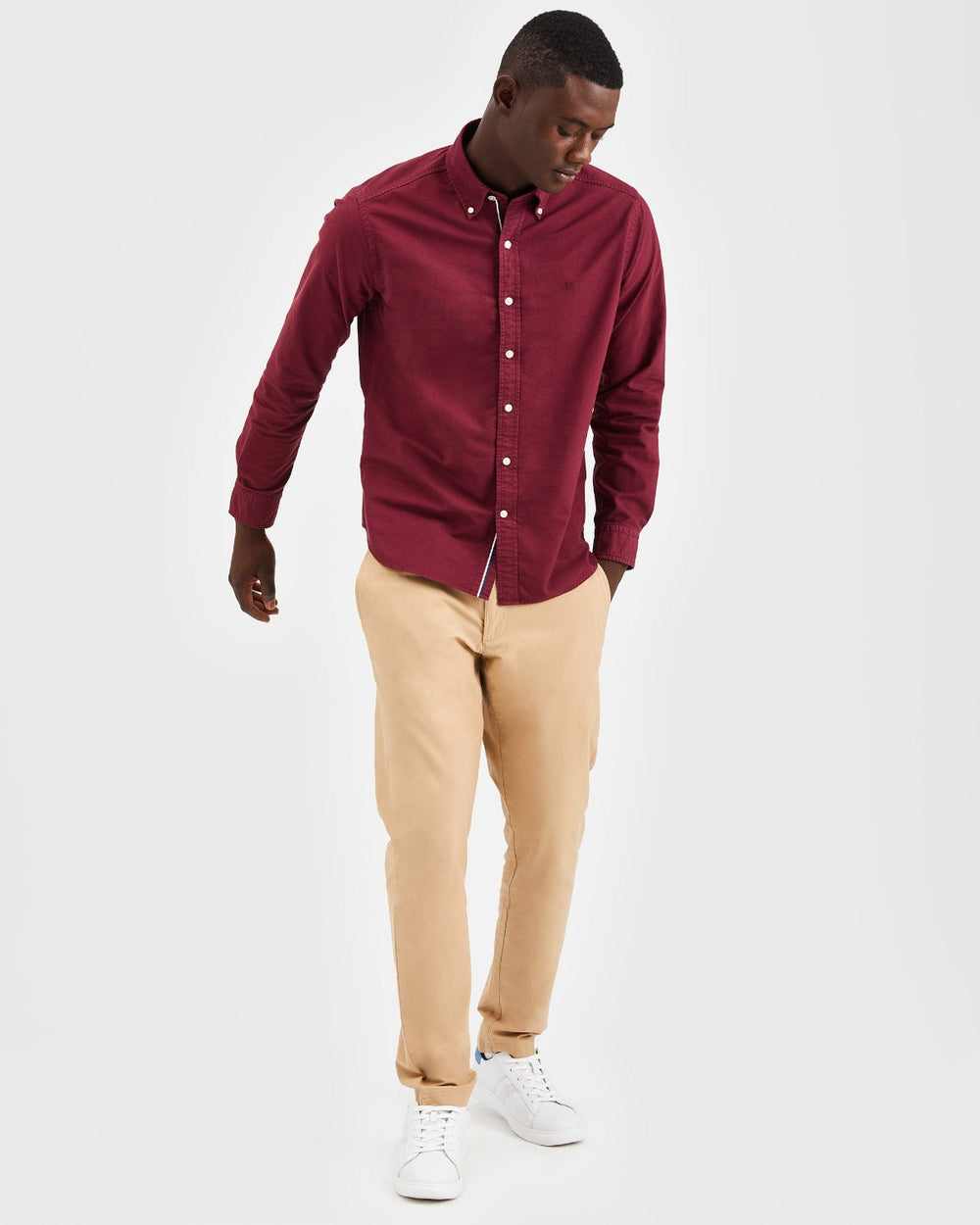 Ben Sherman Beatnik Oxford Garment Dye Skjorte Bordeaux | MELHY1974