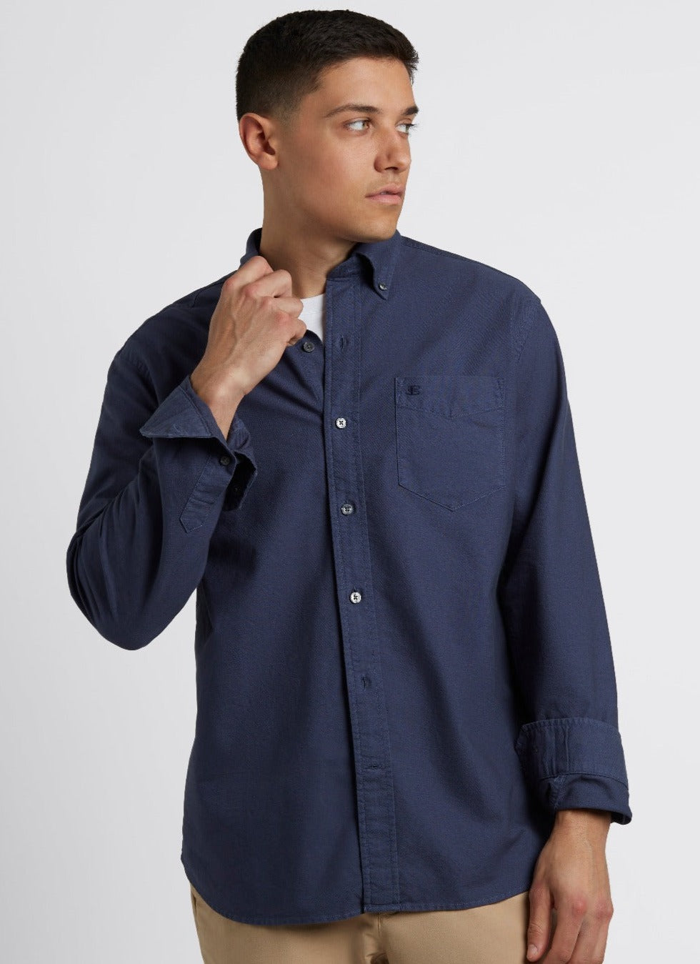 Ben Sherman Beatnik Oxford Garment Dye Skjorte Indigo | GNJRA4752