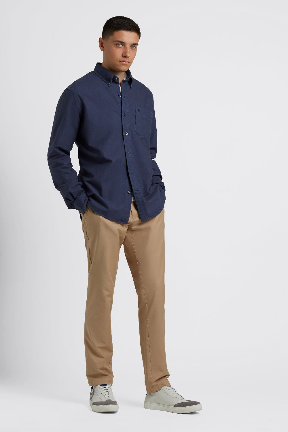 Ben Sherman Beatnik Oxford Garment Dye Skjorte Indigo | GNJRA4752