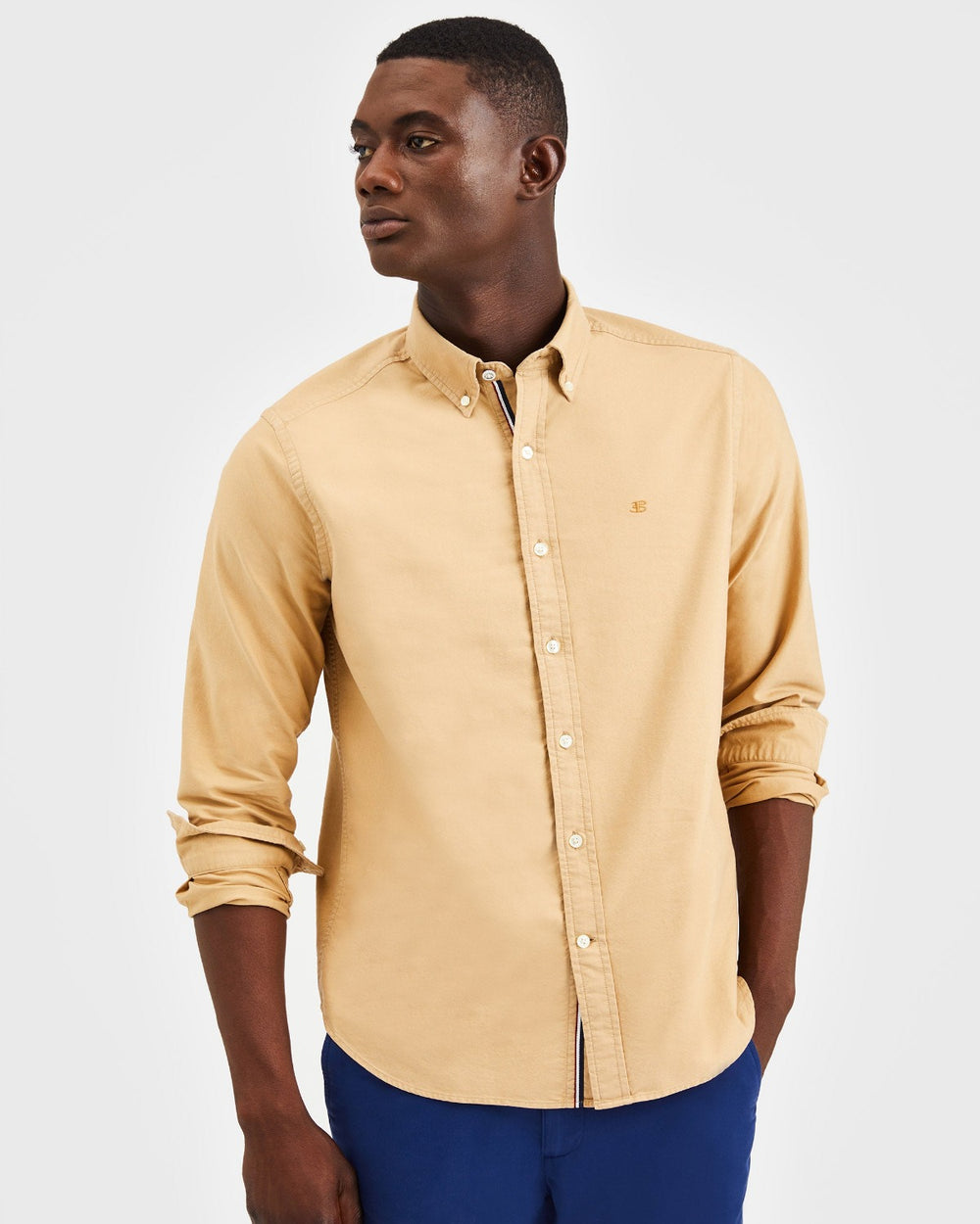 Ben Sherman Beatnik Oxford Garment Dye Skjorte Khaki | OJYSX4986