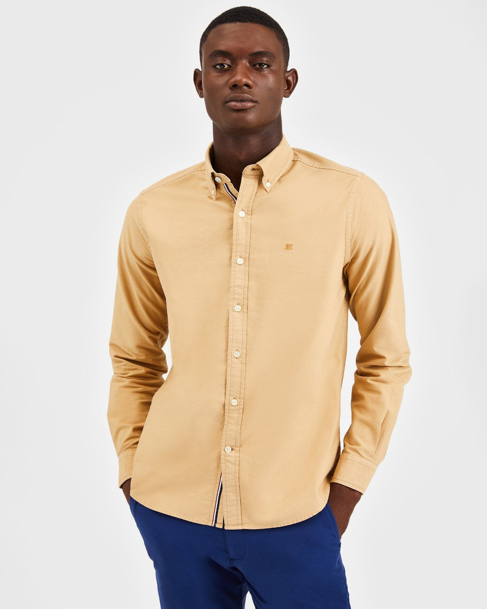 Ben Sherman Beatnik Oxford Garment Dye Skjorte Khaki | OJYSX4986