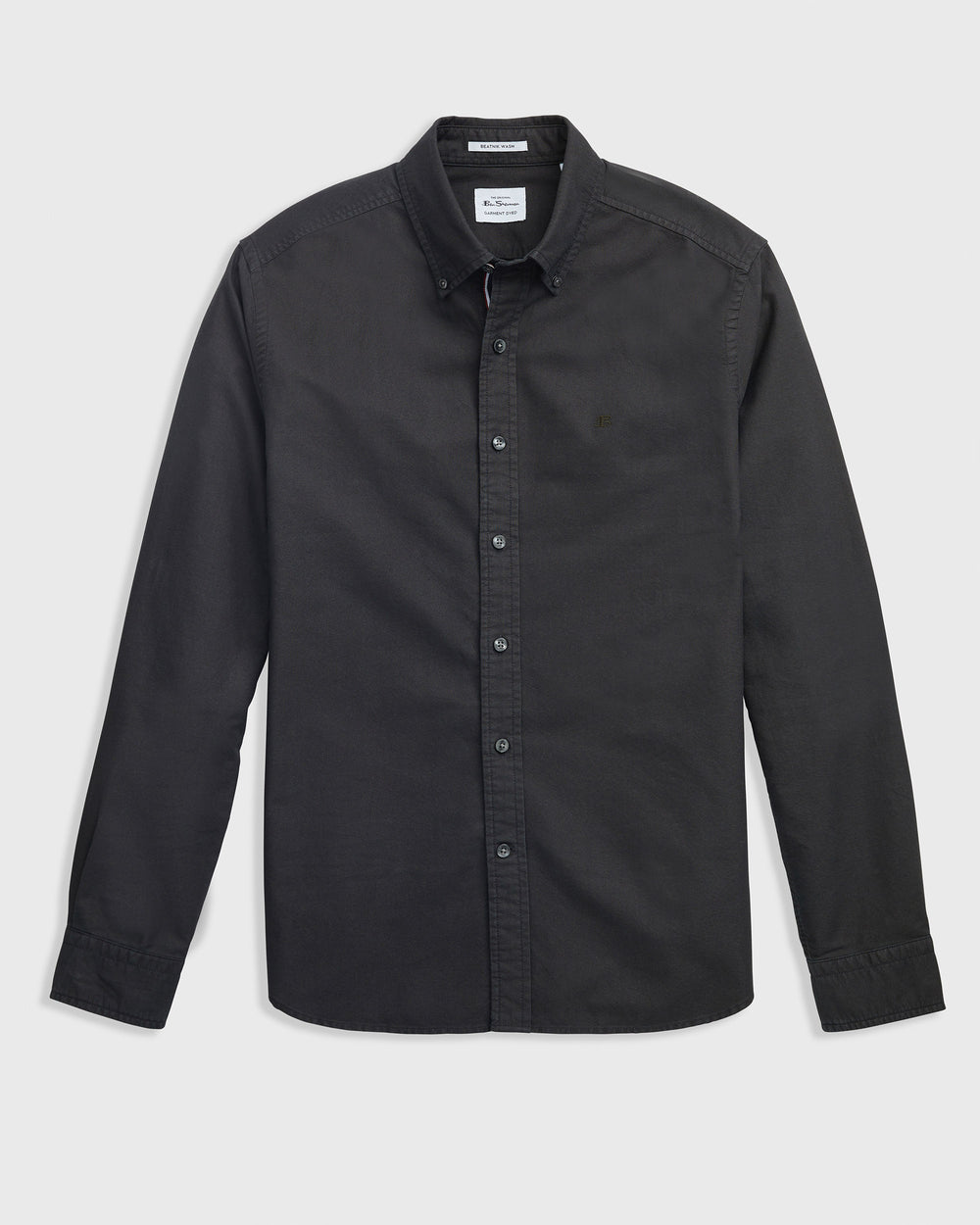 Ben Sherman Beatnik Oxford Garment Dye Skjorte Sort | GHASP3094