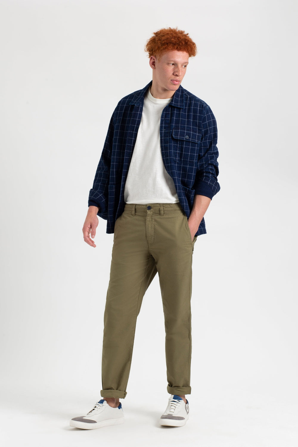 Ben Sherman Beatnik Oxford Slim Taper Garment Dye Chino Bukser Lyseolivengrøn | NMYLW8152