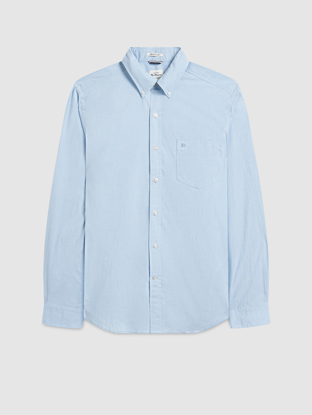 Ben Sherman Beatnik Wash Long-Sleeve Skjorte Blå | EOUSX2650