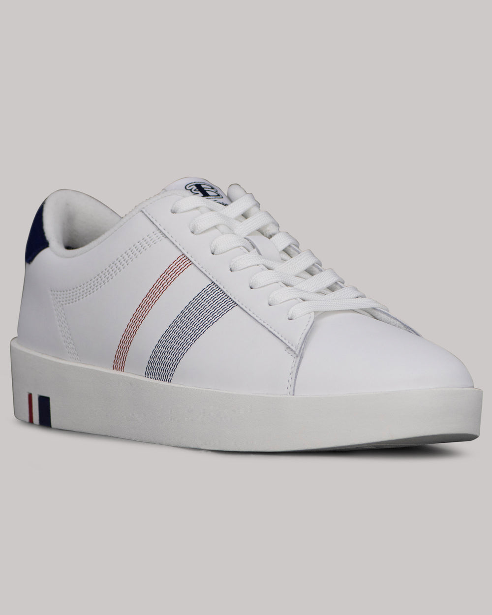 Ben Sherman Boxwell Sneakers Hvide Mørkeblå Rød | BQDGZ0579