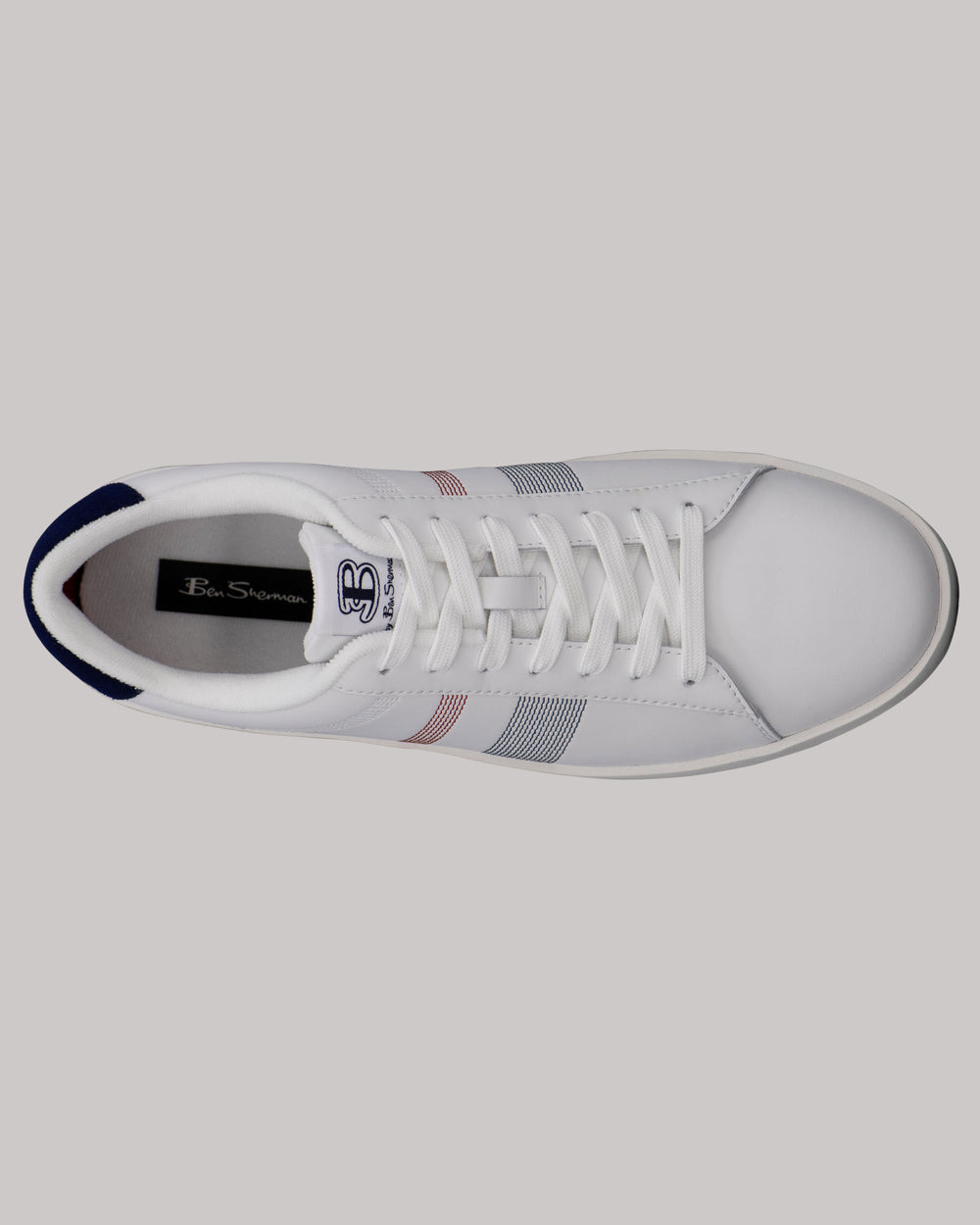 Ben Sherman Boxwell Sneakers Hvide Mørkeblå Rød | BQDGZ0579