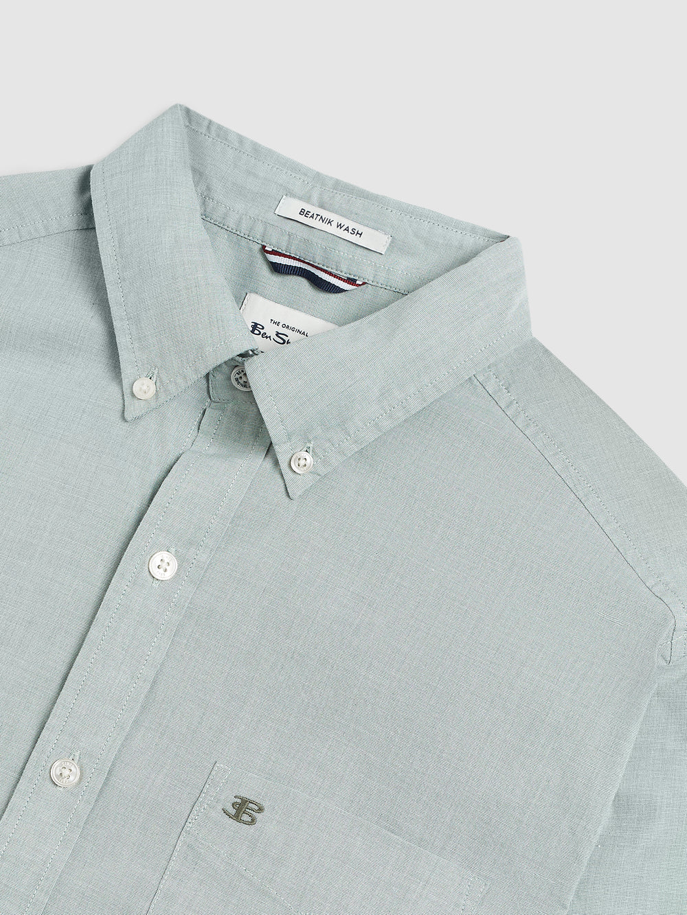 Ben Sherman Brighton Oxford Organic Green Skjorte Grøn | UNMJZ9420