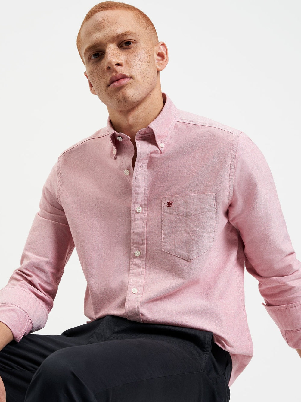 Ben Sherman Brighton Oxford Organic Skjorte Lyserød | QRLHF5931