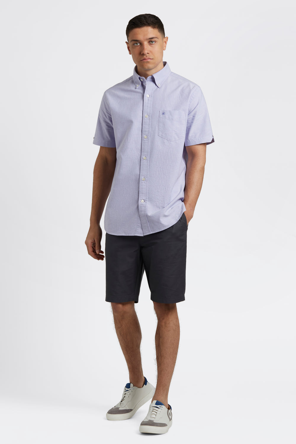 Ben Sherman Brighton Oxford Skjorte Lilla | TWQJB0239