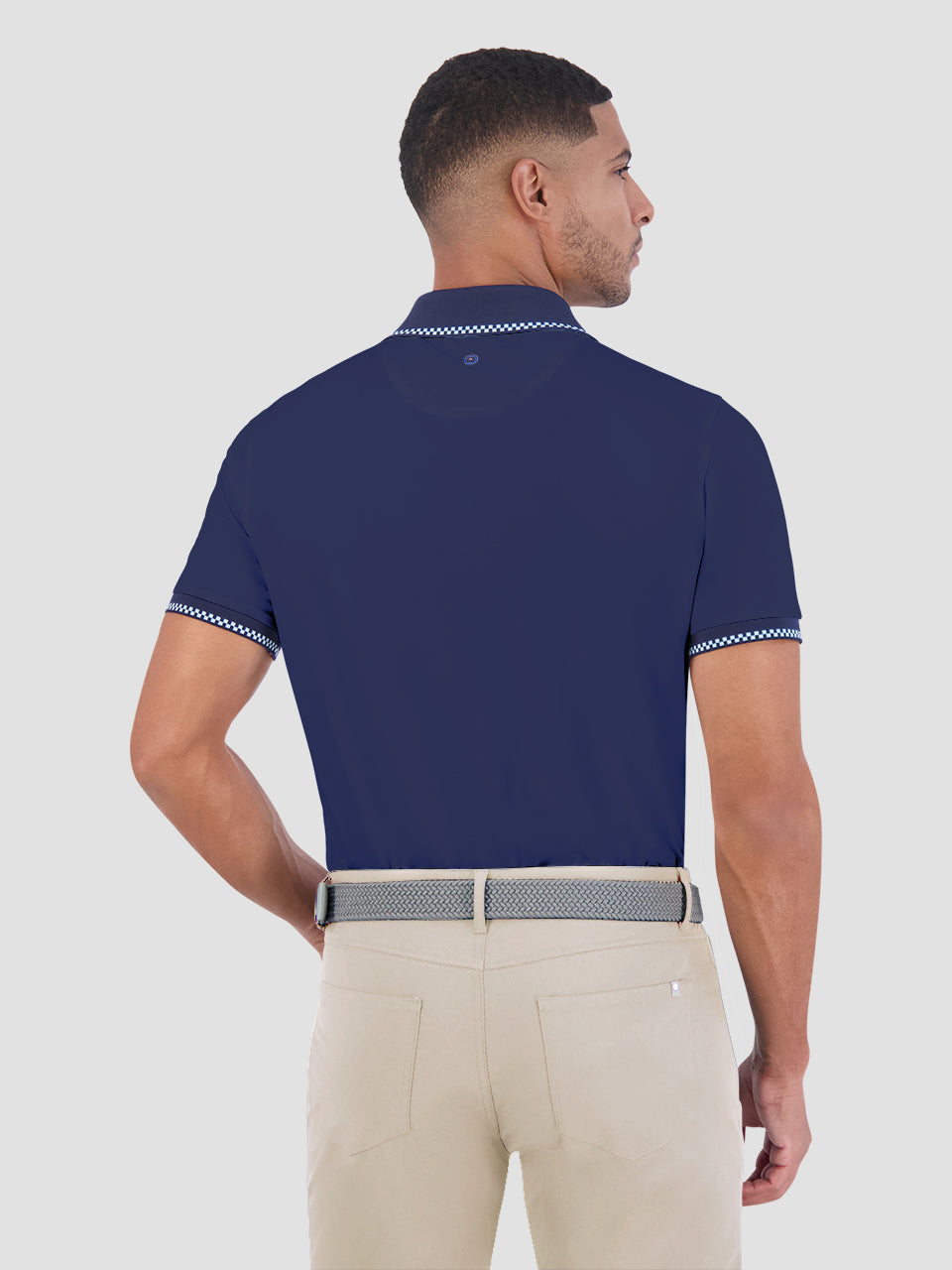 Ben Sherman Checker Rib Air Pique Sports Fit Poloshirt Mørkeblå | SPZLK0275