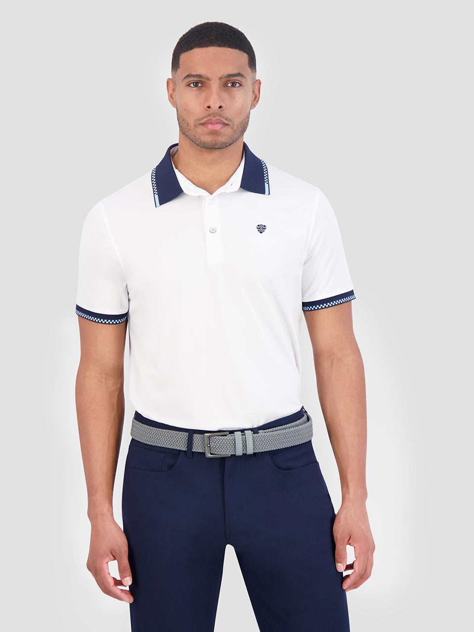 Ben Sherman Checker Rib Air Pique Sports Fit Poloshirt Hvide | TDLAX9425