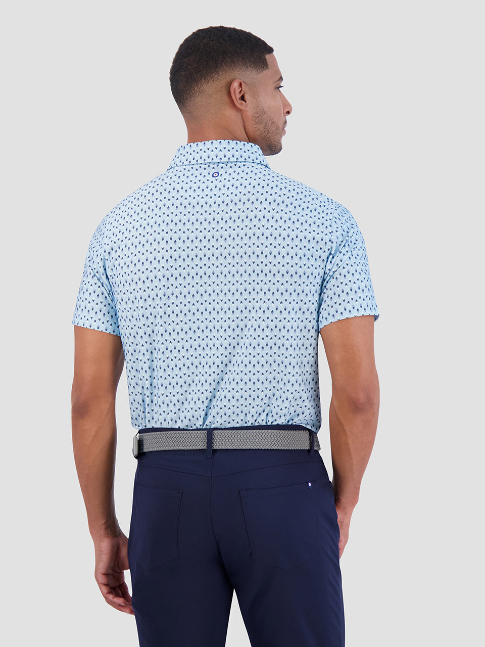 Ben Sherman Chequerboard Geo Poloshirt Blå | SBCPV2781