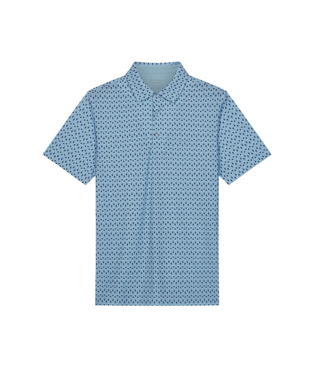 Ben Sherman Chequerboard Geo Poloshirt Blå | SBCPV2781