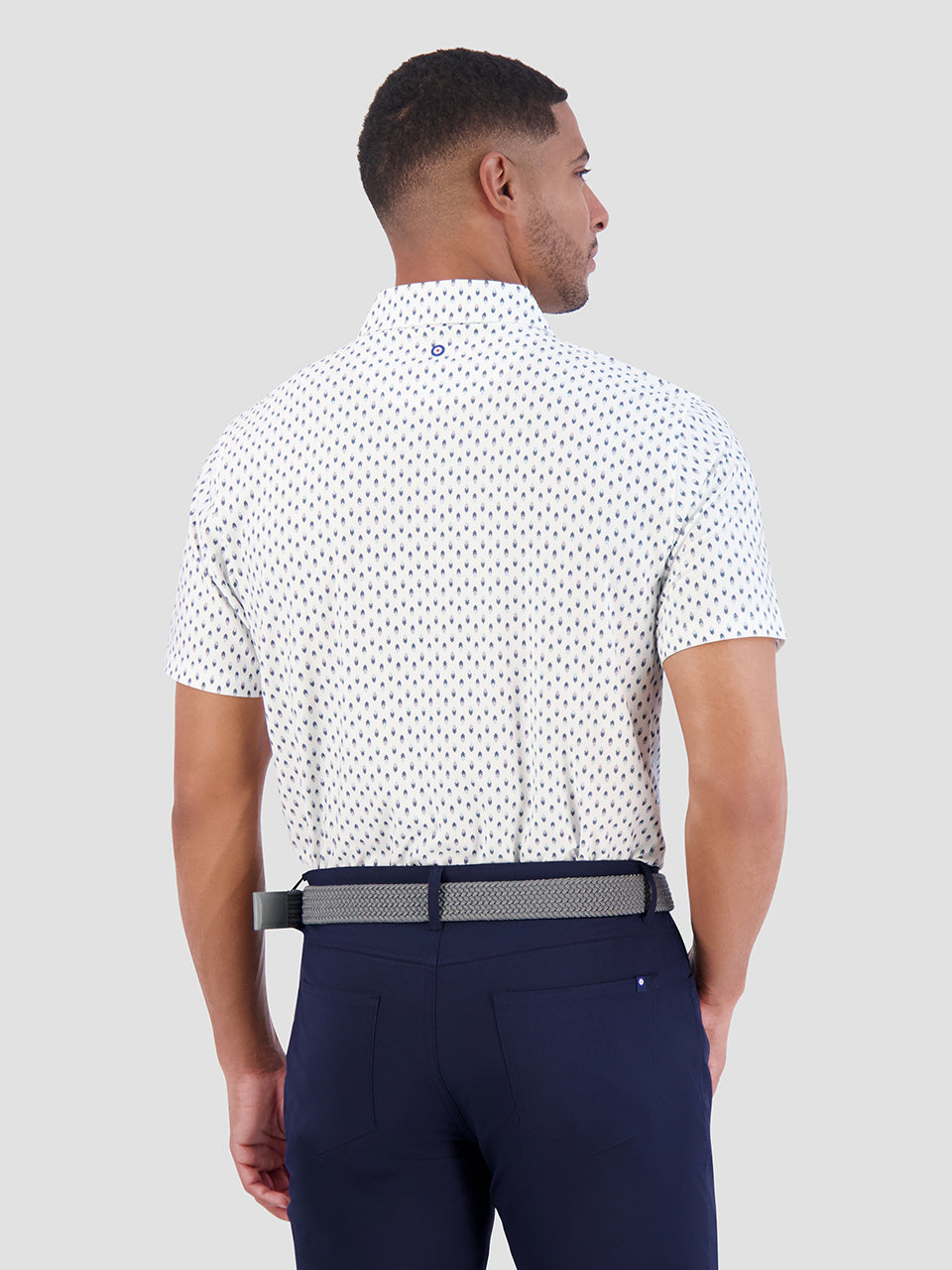 Ben Sherman Chequerboard Geo Poloshirt Hvide | UKPCY2417