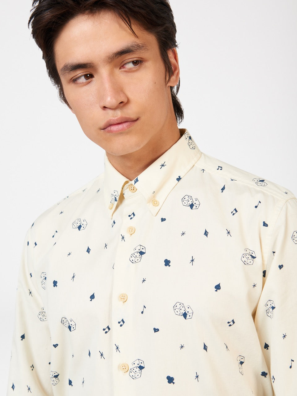 Ben Sherman Conversational Icon Skjorte Hvide | SKQHY0452