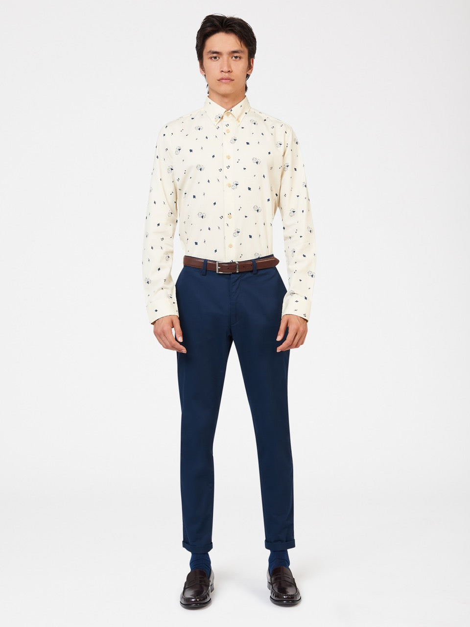 Ben Sherman Conversational Icon Skjorte Hvide | SKQHY0452